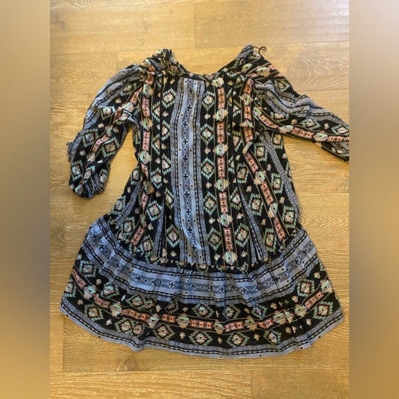 NWOT Anthropologie Holding Horses Winter Moon Boho Western Tunic Tiered Dress M - Picture 9 of 10